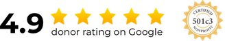 4.9 Google rating & 501c3 Nonprofit