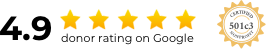 4.9 Google rating & 501c3 Nonprofit